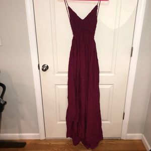 Open back maxi, lace top